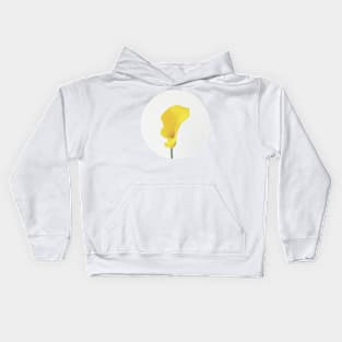 Yellow Calla Lily Kids Hoodie